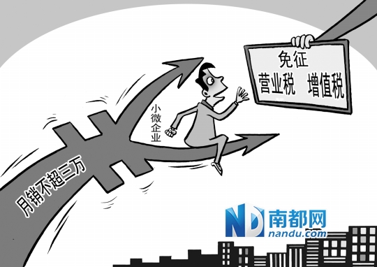 小规模纳税人月收入不满20000元的免征营业税