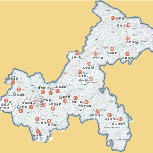 重庆景点地图分布图