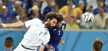 世界杯日本VS希腊全场战报 大和武士错失良机
