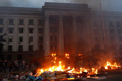 乌克兰敖德萨冲突现场