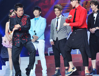 毕福剑节目现场学跳“骑马舞”