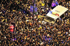 上海外滩踩踏事故现场