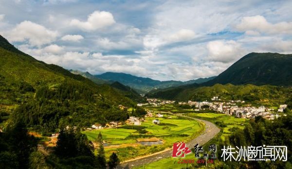 炎陵县下村圩全景