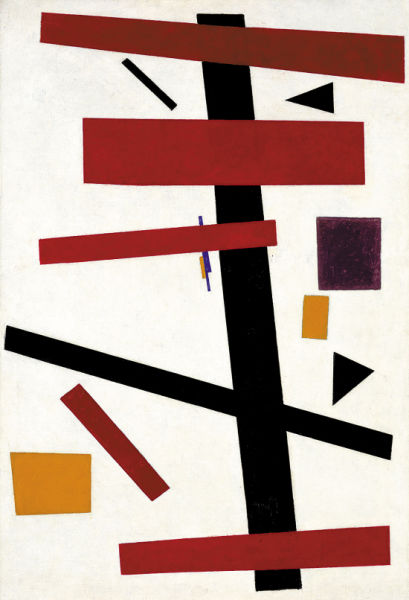 至上派第50号作品（Supremus No. 50）， 1915年作。至上主义的巔峰作品。“至上派”系列建基于早期至上主义作品（例如1915年的《黑方块》），但引入了更加复杂的构图和更丰富和微妙的色彩。