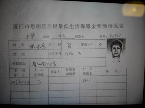 低保申请书收入证明书