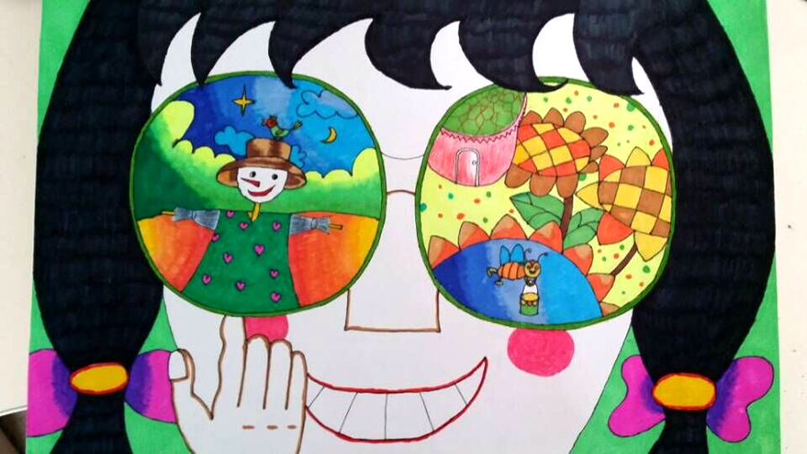我手画我心梦想筑小学西韩语音作品集小学英语v梦想童心图片