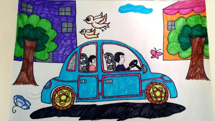 我手画我心小学筑梦想西韩体育作品集教学设计小学年级童心五图片