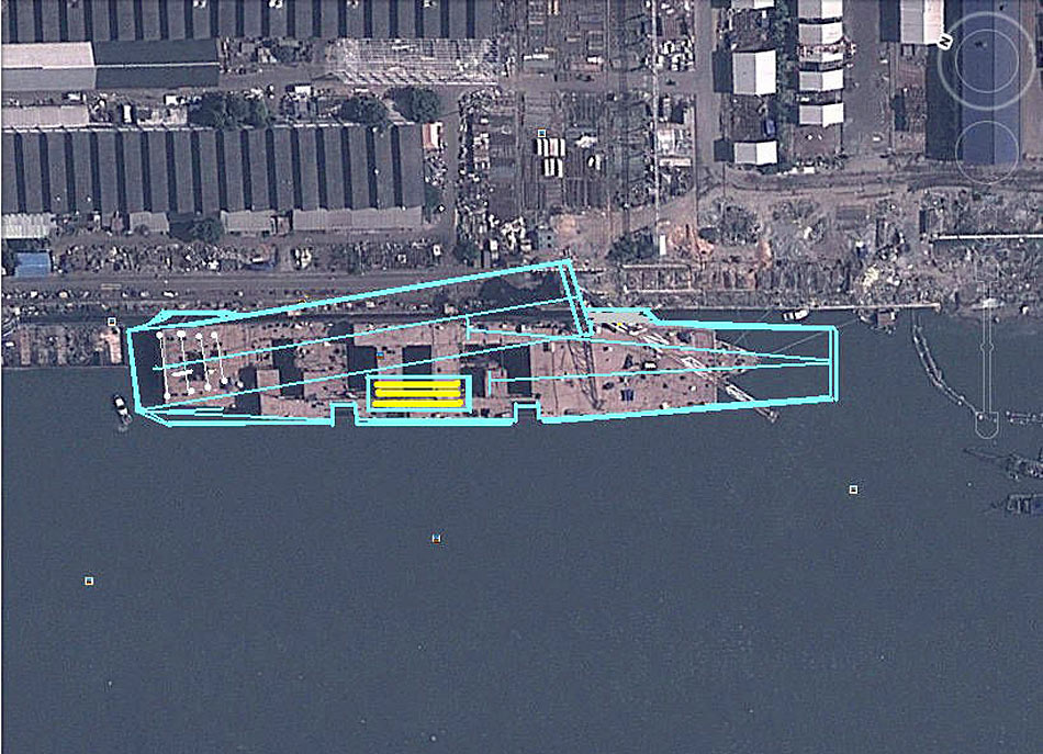 印度国产航母下水后近照曝光
