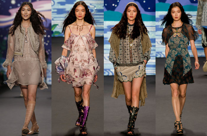 当地时间9月11日，纽约，Anna Sui 2014纽约春夏发布。