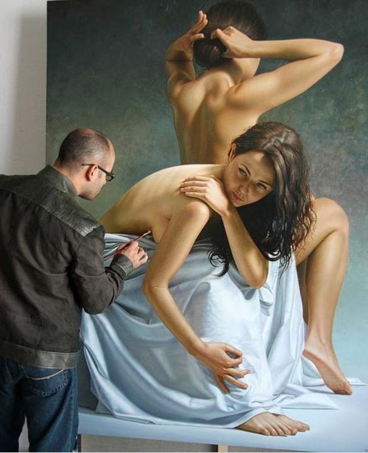 天才画家超写实<em>人体艺术</em>油画