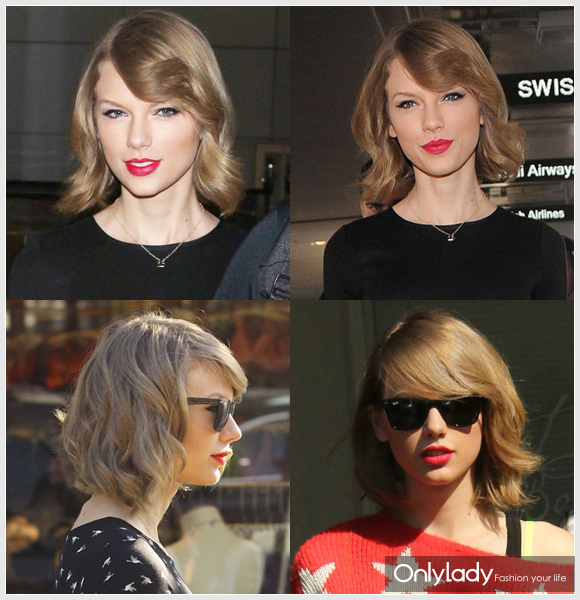 Taylor Swift 虽然还未以新发型公开亮相,但早已被八卦拍到改发型的泰勒剪掉一头长发,改以清新亮丽的俏皮短发示人。仍旧带有弧度的卷发效果制造蓬松立体的丰盈感,让这个俏丽的波波头更加活泼生动。