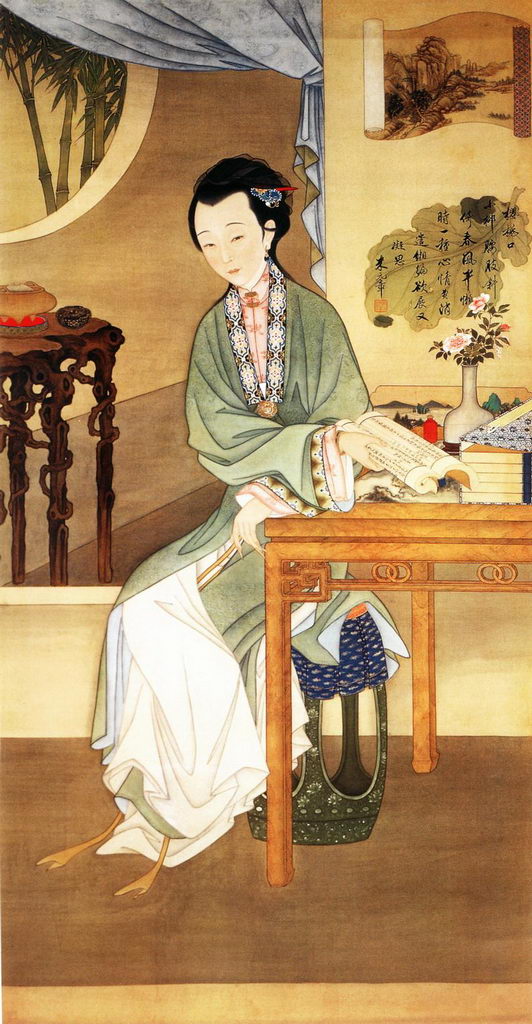 故宫馆藏"十二美人图:绝色美人透隐秘宫闱情趣(图)