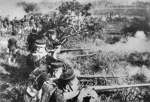 甲午战争中的日军部队(资料图)