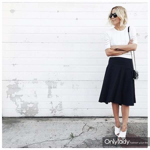 White-Sweater-Black-Midi-Skirt-Slip--Shoes