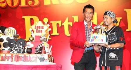 43岁古天乐与粉丝庆生 入行20年格言：少说多做