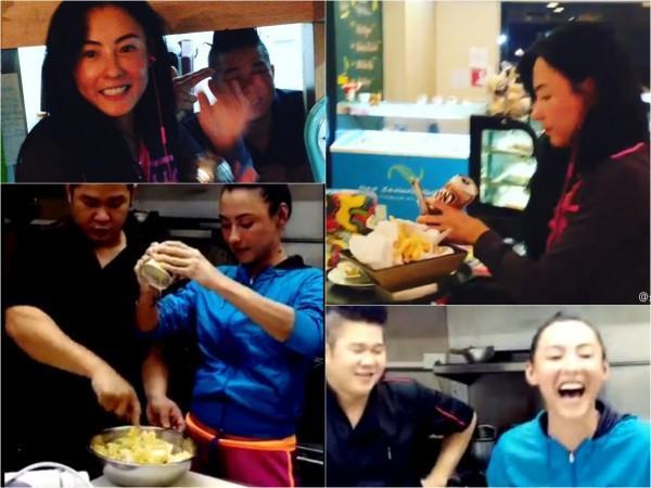 离婚明星的情人节：霆锋当澳洲大厨 柏芝端盘子(图)