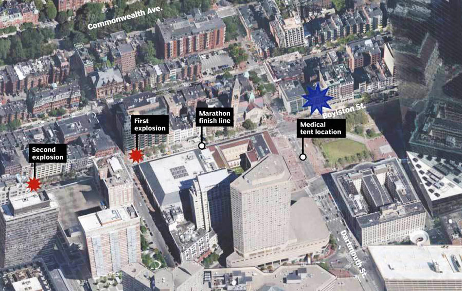 美国波士顿马拉松发生爆炸2死50伤