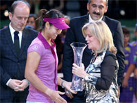 2013年WTA年终总决赛：李娜1比2不敌小威无缘冠军