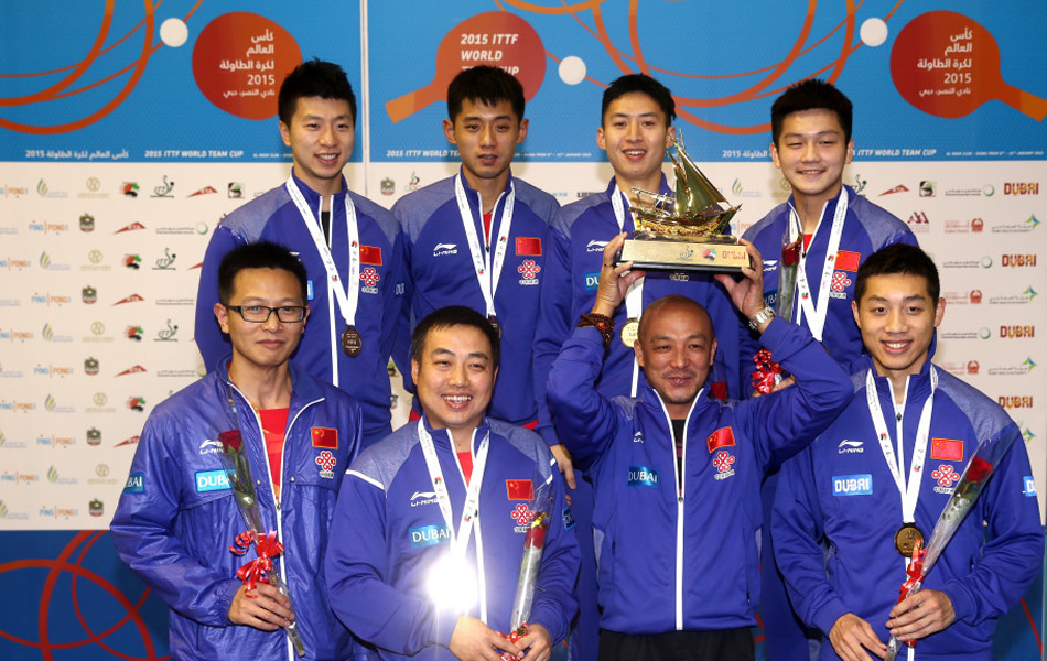 乒乓球世界杯团体决赛 中国男团轻取奥地利豪