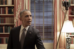 奥巴马为做宣传大玩自拍