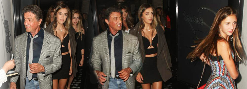 史泰龙为女儿庆生 三千金腿长颜值高显超模范儿