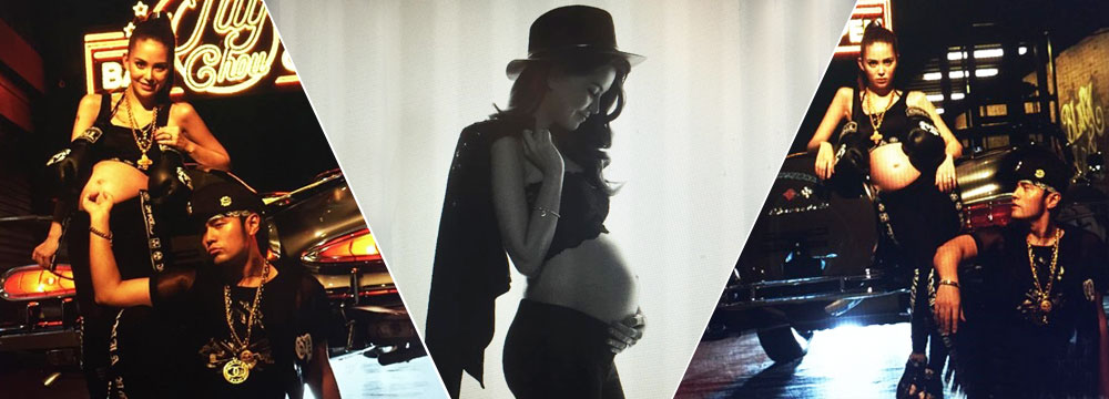 昆凌晒产前大肚照 与周董穿嘻哈情侣装