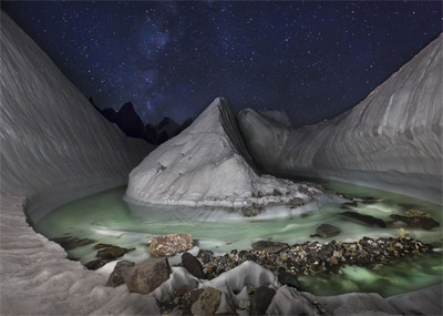 喀喇昆仑山上的冰川