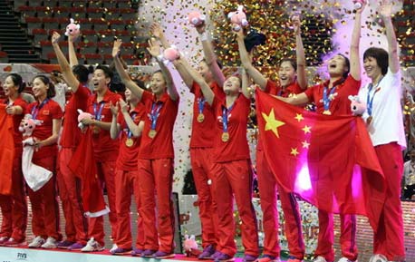 王者归来！中国女排胜日本重夺世界杯