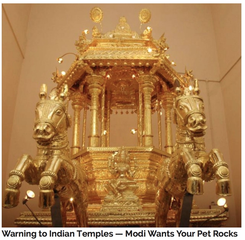 为减少进口回收黄金 印度政府竟要拆寺庙?