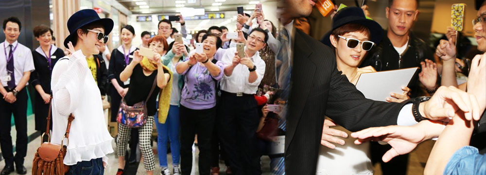 孙俪抵台宣传《芈月传》 粉丝接机人气火爆

