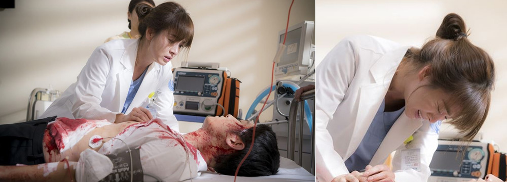 《太阳的后裔》曝虐心剧照 宋慧乔能救活“大尉”宋仲基吗？

