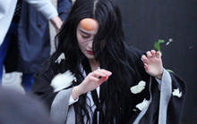 张馨予片场被扔鸡蛋
