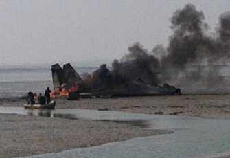 一架苏27战机在山东荣成海域坠毁