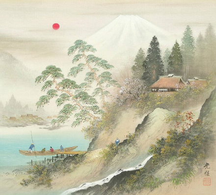 淡雅的日本山水画_文化频道_凤凰网