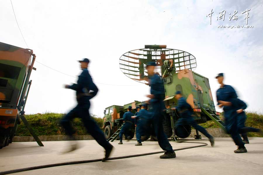 东海舰队某水警区机动观通营开展实战训练