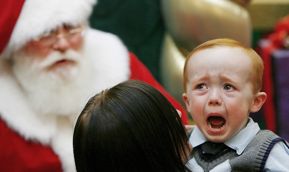 圣诞趣图:被圣诞老人吓哭的孩子们(组图)