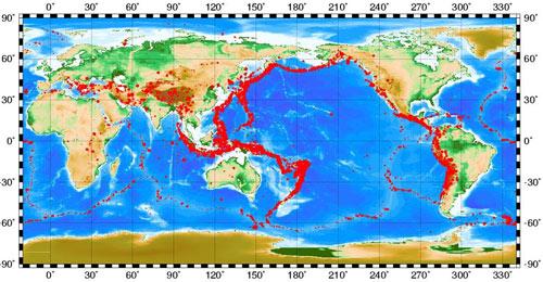全球地震带分布