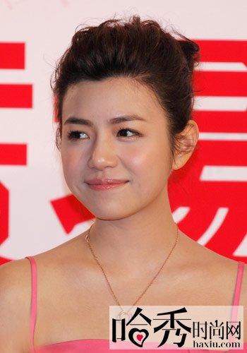 胖妹子也有春天陈妍希示范圆脸发型组图