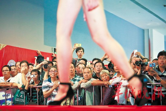 变性模特秀现场 何奔 摄