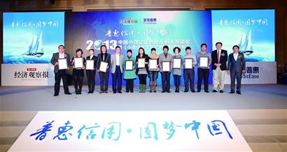 2013中国小微企业创业案例大赛颁奖典礼在京
