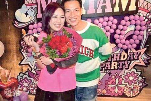 杨千嬅庆生老公丁子高送花 头贴头甜蜜合照