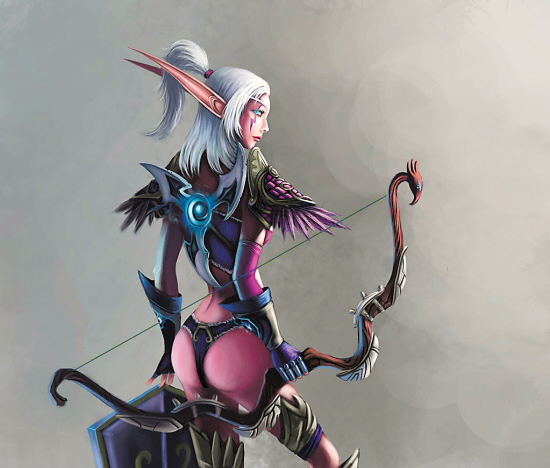 女性角色里,性感的暗夜女精灵在玩家中呼声颇高