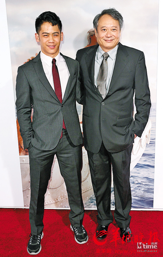 　　李安与儿子李淳（资料图片）