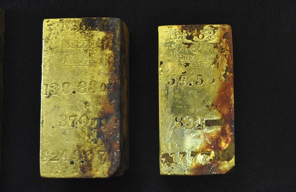 美国寻宝公司从海底沉船打捞出27公斤黄金(图