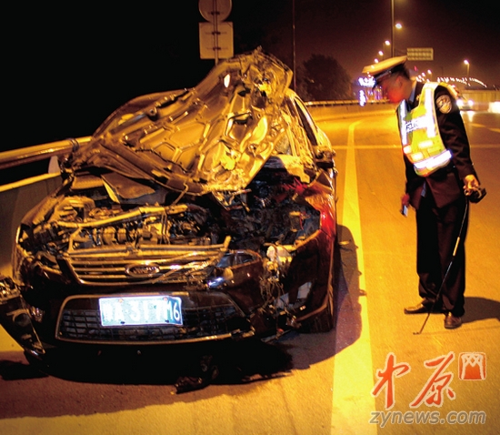 京广快速路发生交通事故 肇事司机酒后驾驶请