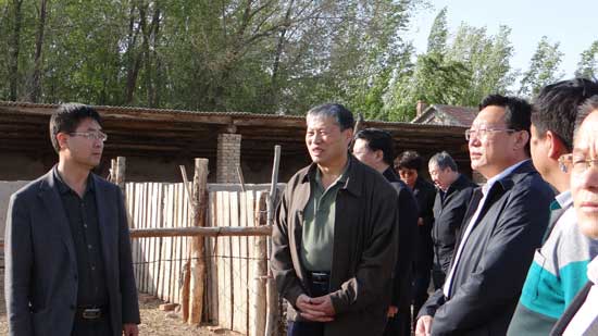 ５月１３日，内蒙古自治区高级人民法院院长胡毅峰在赤峰市巴林右旗一养殖户家调研。