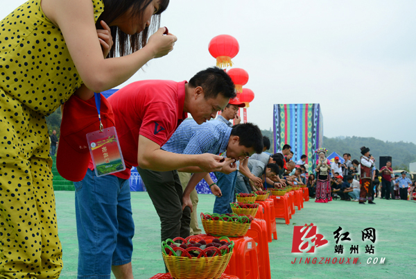 火热的吃杨梅比赛    朱红伟  摄