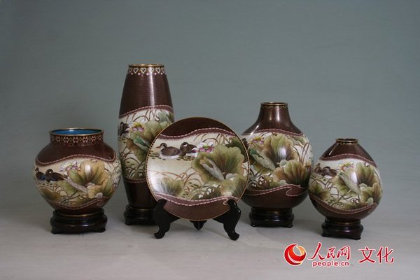 景泰蓝大师钟连盛《荷梦》系列 作品