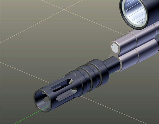 　　图片说明改进后的单兵综合武器系统枪口装置类似03式步枪，只是把喇叭状扩散部分容纳在枪口装置内部，外型与95式步枪和03式步枪均不同