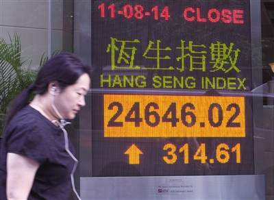 香港恒生指数上升314.61点|香港|恒生